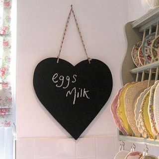 heart shaped chalkboard by bow boutique