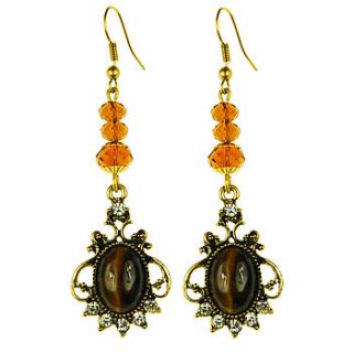 vintage amber earrings by rosie fox