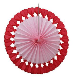 heart design paper fan by petra boase