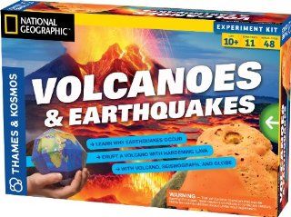 2 Item Bundle Thames & Kosmos Volcanoes & Earthquakes Science Experiment Kit + Free Kids Coloring Book Toys & Games