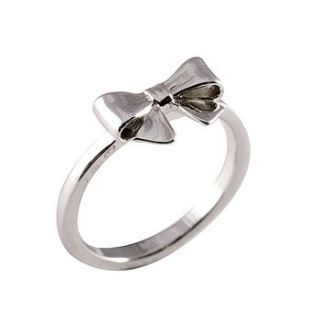 silver bow ring by joy everley