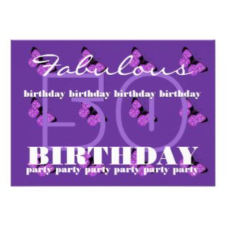 50th Fabulous Birthday Party Invite Template V9 Custom Invite