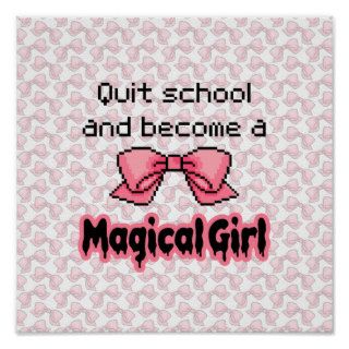 kawaii quit school become a magical girl melty poster