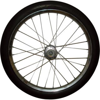Marathon Tires Flat-Free Tire on Spoked Ball Bearing Wheel — 20in. x 1.75in.  Flat Free Spoked Wheels