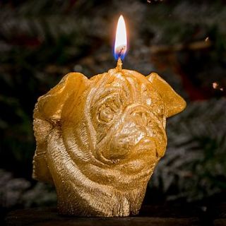 winged pug candle by pugs might fly