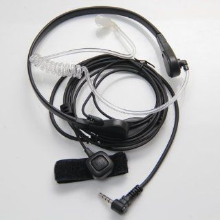 Throat Mic Microphone Covert Acoustic Tube Earpiece Headset With Finger PTT for Yaesu Vertex VX 3R 5R 210 210A Two Way Radio Walkie Talkie 1pin  Throat Mic Phone  GPS & Navigation