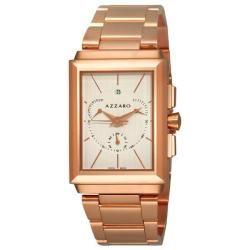 Azzaro Men's 'Legend Rectangular Chrono' Retrograde Rose PVD Watch Azzaro Men's More Brands Watches