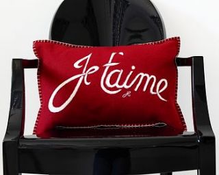 'je t'aime' cushion by out there interiors