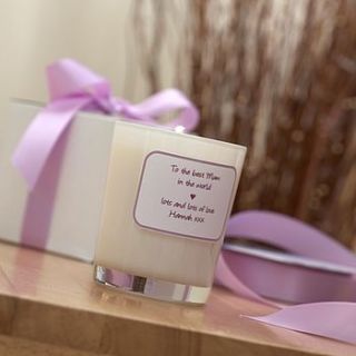 personalised mother's day natural candle by aroma candles