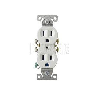 Cooper 2709W Electrical Outlet, Automatic Ground Duplex Receptacle, 15A White   Electrical Equipment  