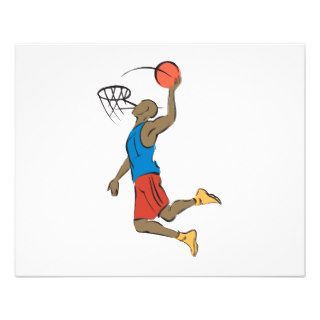 slam dunk basketball player full color flyer