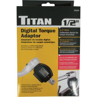 Titan Digital Torque Adapter — 1/2in. Drive, Model# 23154  Torque Wrenches