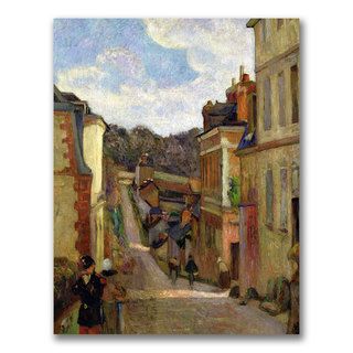 Paul Gauguin 'A Suburban Street' Canvas Art Trademark Fine Art Canvas