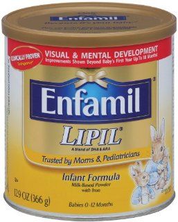 Enfamil Lipil Milk Based Infant Formula with Iron, Powder , 12.9 oz (366 g) Health & Personal Care