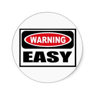 Warning EASY Sticker