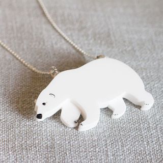 polar bear necklace by finest imaginary