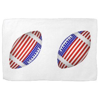 Tilted Football With American Flag Design (1) Towels