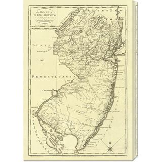 Mathew Carey 'State of New Jersey, 1795' Stretched Canvas Art Canvas