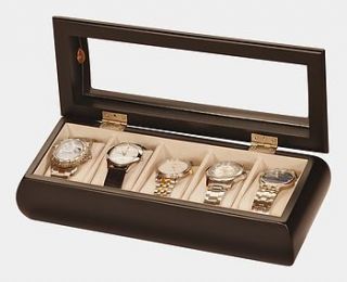 black stylish watch box by simply special gifts