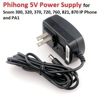 Snom 5V Power Supply for Snom 300, 320, 360, 370, 720, 760, 821, 870 IP Phone and PA1 made by Phihong  Snom Power Cable  Electronics