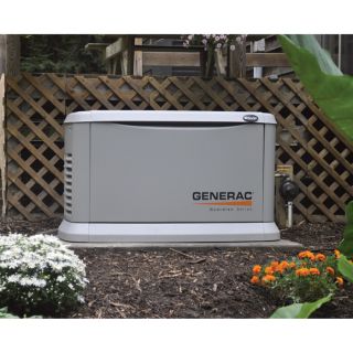 Generac Guardian Air-Cooled Standby Generator — 14kW (LP)/13kW (NG), 100 Amp Transfer Switch, Model# 6240  Residential Standby Generators