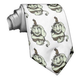 Grumpy Green Troll Tie