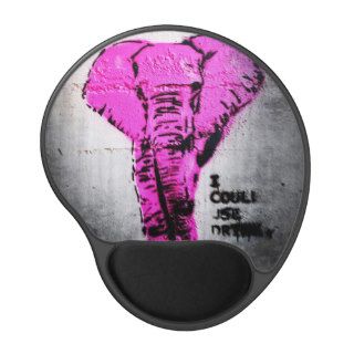 Pink Graffiti Elephant Gel Mouse Mats