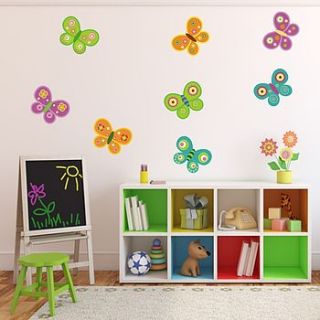 butterfly fabric wall stickers by mirrorin
