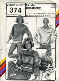 Stretch & Sew Pattern 374 ~ Banded Sweatshirts for Men & Women