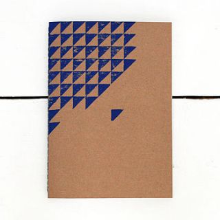 hand printed triangles notebook by snÖrk