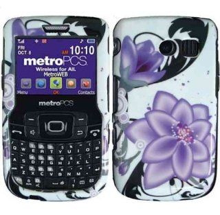 Violet Lily Hard Case Cover for Straight Talk Samsung R375C Cell Phones & Accessories