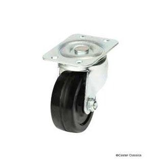 Caster Classics 2 inch Low Profile High Capacity Deluxe Rubber Wheel Plate Caster