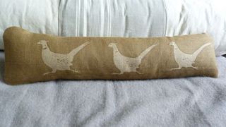 little running pheasant bolster/excluder by helkatdesign