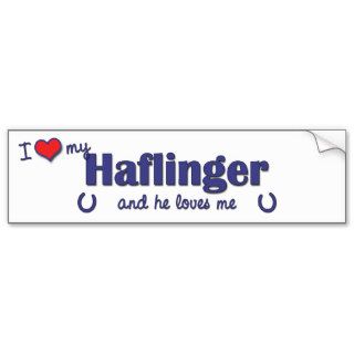 I Love My Haflinger (Male Horse) Bumper Sticker