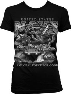 US Navy, A Global Force For Good Juniors T shirt, United States Navy Junior's Tee Shirt Clothing