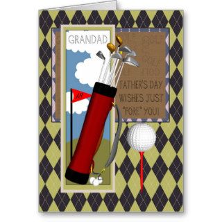 Grandad Golf Club Father's Day Greeting Card
