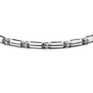 10k WHITE GOLD WOMEN'S BRACELET LB 516W DIAMOND 0.15CT TW Tennis Bracelets Jewelry