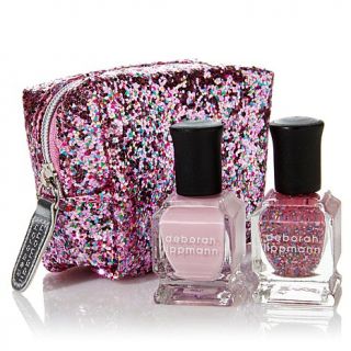 Deborah Lippmann Two of Hearts Mini Duet Set with Glitter Pouch