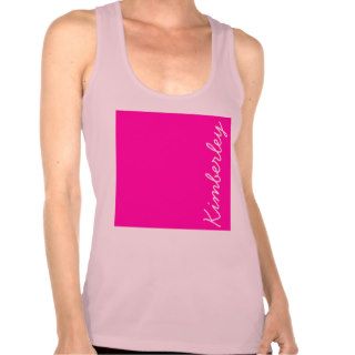 Colorful Pink Neon Monogram Trendy Fashion Colors T Shirts
