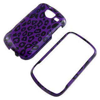 Purple Leopard Print Protector Case for Samsung Brightside SCH U380 Cell Phones & Accessories