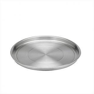 Brushed Stainless Steel Round Serving Tray   12"