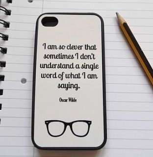 oscar wilde quote case for iphone by literary emporium