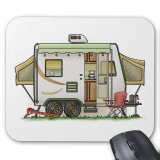 Expandable Hybred Trailer Camper Mousepad