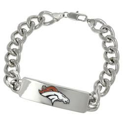 Silvertone Denver Broncos ID Bracelet Men's Bracelets