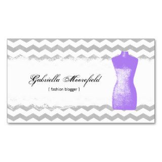 Fashion Blogger Purple Contact Business Cards