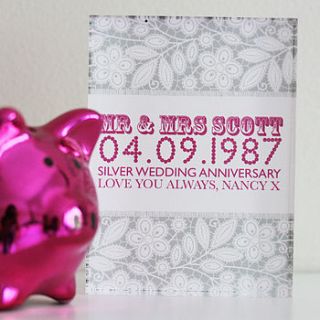 personalised memento block by pickle pie gifts