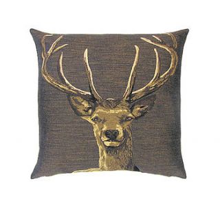 jaquard woven stag cushion by myhaus