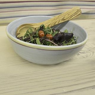 handmade olive wood salad servers by cocoonu