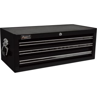 Homak Pro Series 27in. 3-Drawer Middle Tool Chest — Black, 26 1/4in.W x 12in.D x 9 7/8in.H, Model# BK03032601  Tool Chests