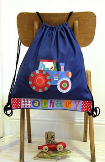 personalised tractor bag by constantine jo